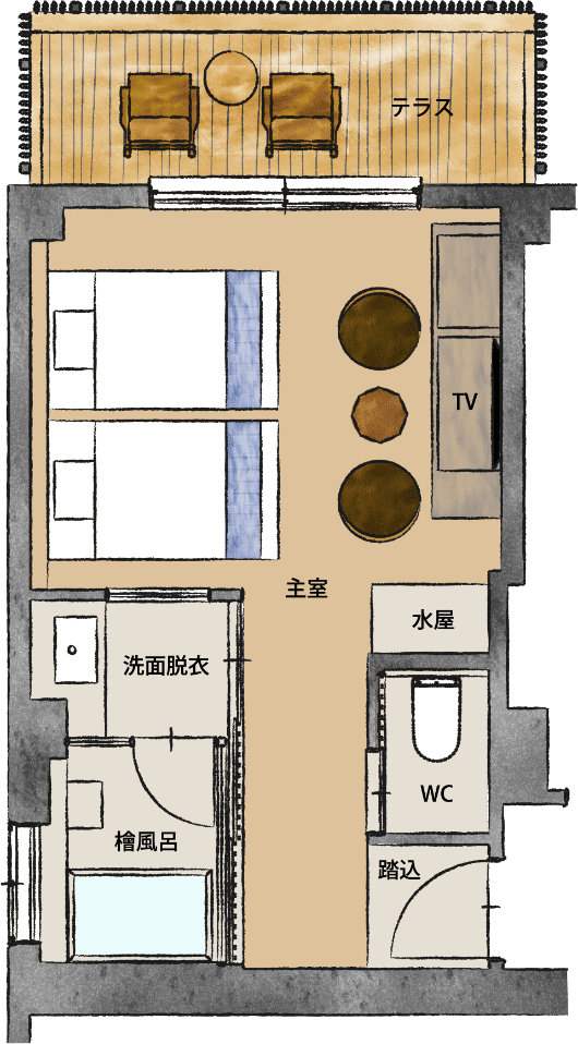 208号室 間取り図